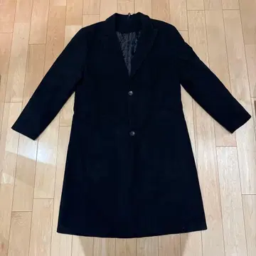 블랙 체스터 코트 남성용 따뜻한