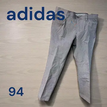 포켓의 디자인이 멋진 adidas 아디다스 블루 그레이 골프 팬츠