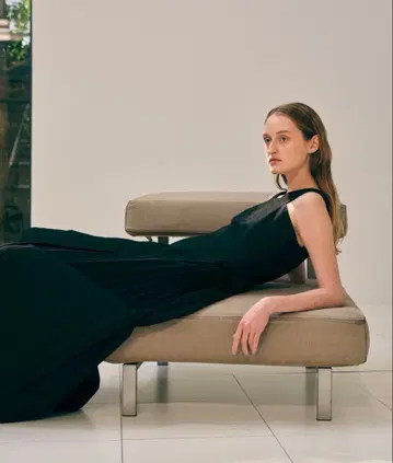 CITY 사이드 플리츠 살로펫 원피스