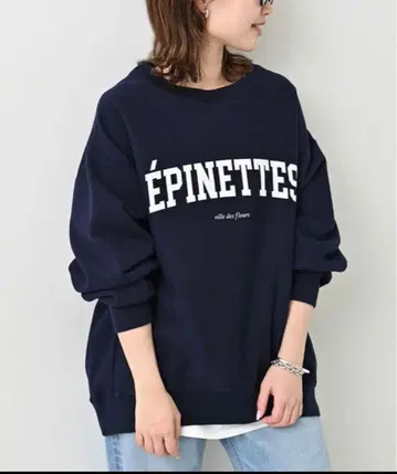 SLOBE IENA 칼리지 로고 맨투맨