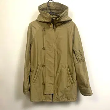 GAP 베이지 후드 부착 모즈 코트