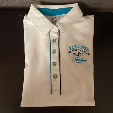 PARADISO M 사이즈 화이트 긴팔 피케 셔츠