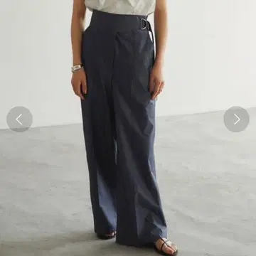 EMMEL REFINES 벨티드 하이웨스트 팬츠