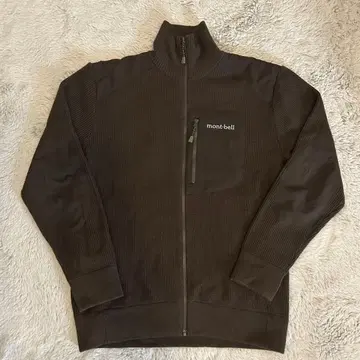 mont-bell 다크 브라운 하이넥 스웨터 미텔레기 풀 집업