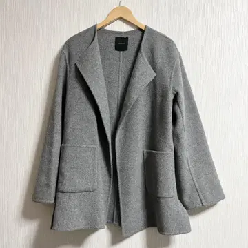 새상품급 스픽 앤 스팬 노카라 리버 코트 그레이