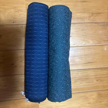 울 유카타 옷감 네이비 다크 블루 2필