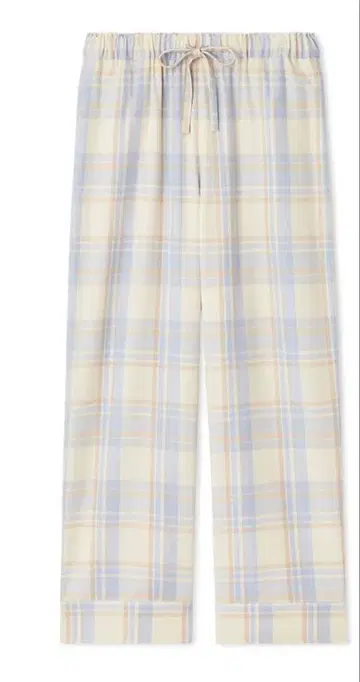 gelatopique 트렌드 체크 무늬 롱 팬츠 BLU