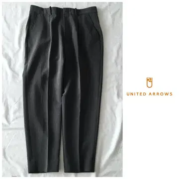 유나이티드 애로우즈 [세탁 가능] 원플리츠 스트레치 팬츠 업무용