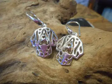 실버 925, 닥스, 귀걸이, 양쪽 귀 세트, 시스루 디자인, 닥스훈트