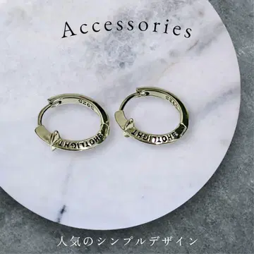 S925 실버 후프 귀걸이 십자가 크로스 여성용 남성용 페어