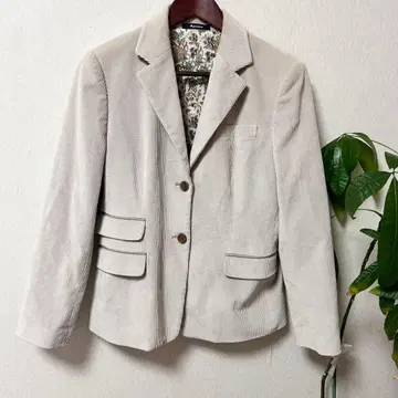 새상품급 아쿠아 스큐텀 런던 스트라이프 테일러드 자켓 베이지