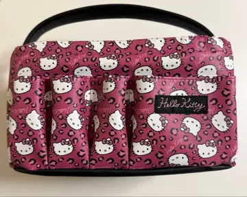 헬로키티 칸막이 수납 케이스 핑크 레오파드 무늬 아베일