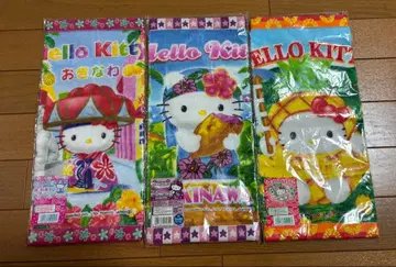 지역 한정 키티 핸드 타월 3개 세트 오키나와 한정 산리오 일본 한정
