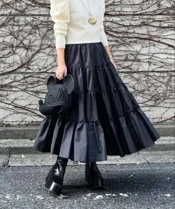 Cygne 시뉴 캉캉 스커트 Aki 블랙