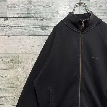 [캘빈클라인] 원포인트 로고 백 로고 레트로 트랙 자켓