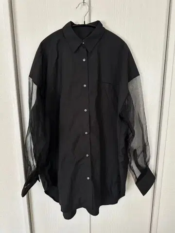 MAISON SPECIAL Sheer Sleeve Over Shirt