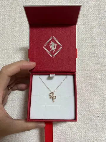 시노하라 주얼리 리본 모티브 골드 목걸이