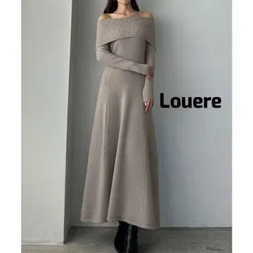 [택 포함 새상품] Louere 오프숄더 플레어 니트 원피스 루엘레