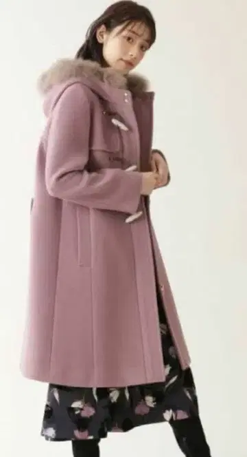 JILL by JILLSTUART 귀여운 더플 코트 차분한 핑크