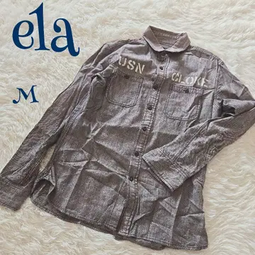 [ 빈티지 ] 면100% 밀리터리 USN 로고 2way 워크 셔츠 M