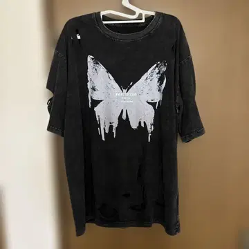 T셔츠 데미지 오버 사이즈