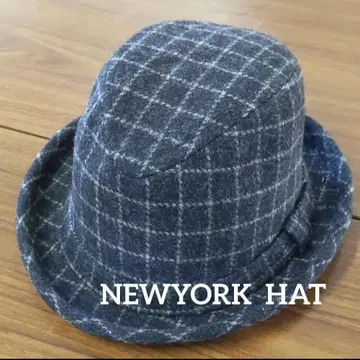 새상품 L 페도라 중절모 뉴욕햇 블랙/화이트