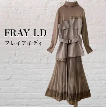 FRAY I.D 니트 콤비 밀리터리 원피스