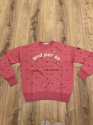 and per se 핑크 도트 스웨터