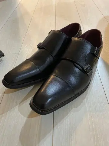 [ 미사용 새상품 ] 28.0cm 더블 몽크 스트랩 슈즈 블랙