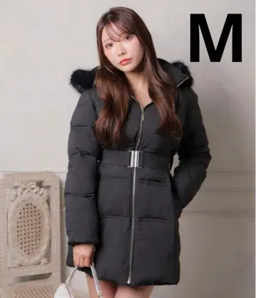 LIP SERVICE 볼륨 퍼 페이크 다운 코트 M 2way