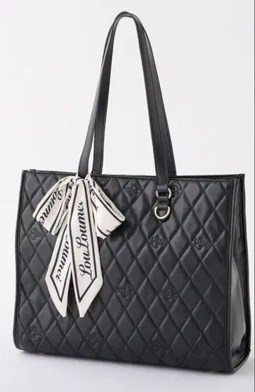 NICE CLAUP 스카프 포함 칼리온 토트백 블랙