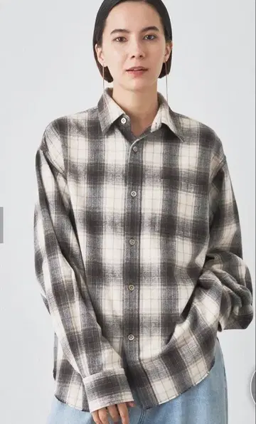 샤기 체크 셔츠