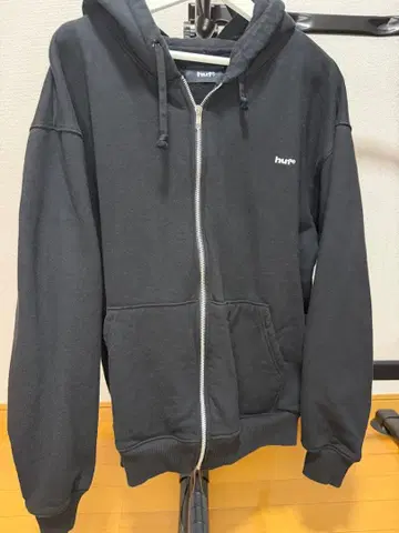 HUF 블랙 집업 후디