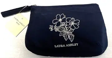 LAURA ASHLEY 꽃무늬 자수 마이백 네이비