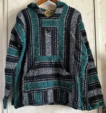 BAJA JOE 빈티지 멕시칸 후드티 그린