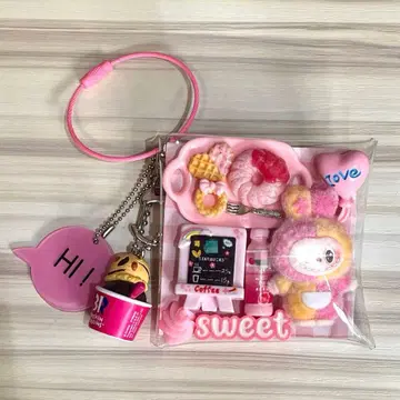 가챠 파우치 핑크 부부 몬스터 카페