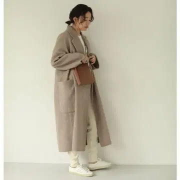 TODAYFUL 울 오버코트 오트밀 38 리버코트 L