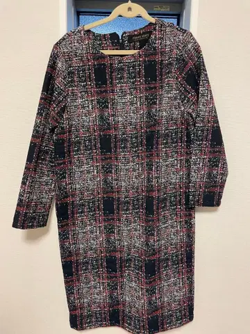 closet story united arrows 체크 무늬 긴팔 원피스