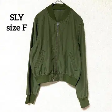SLY [ F ] MA-1 블루종 점퍼 집업 자켓 그린
