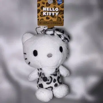 헬로키티 레오파드 무늬 볼체인 마스코트