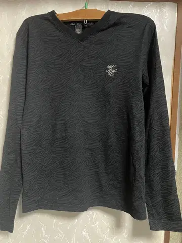 칼 카니 제브라 패턴 긴팔 티셔츠 롱 T