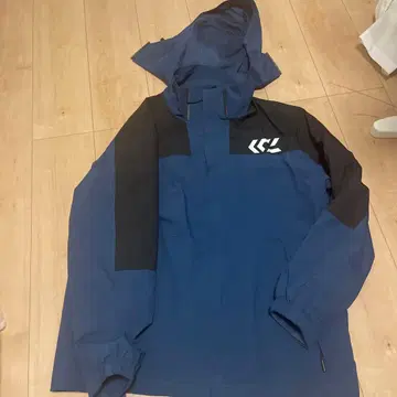 네이비 후드 부착 우비 2XL