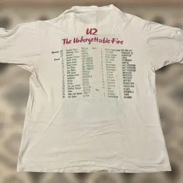 U2 반팔 티셔츠 vintage