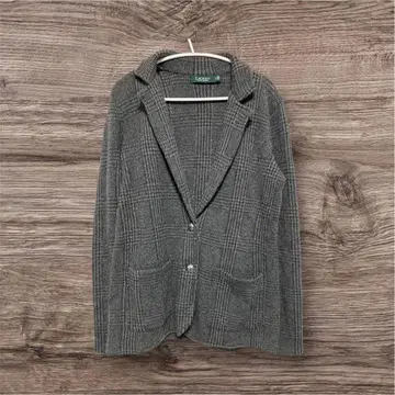 로렌 랄프 로렌 랄프 체크 니트 테일러드 캐시미어 새상품급