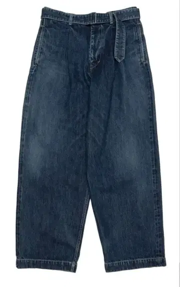Graphpaper 셀비지 데님 벨티드 팬츠