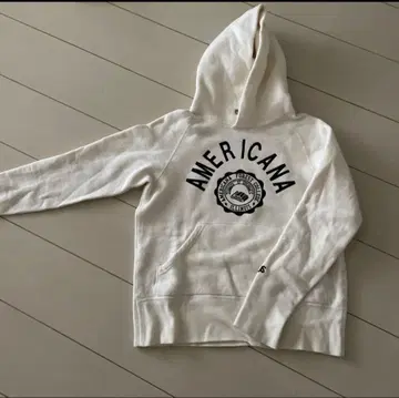 아메리카나 후드티 화이트