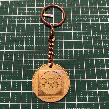 [레어] National LA'84 올림픽 기념 키링 금도금제