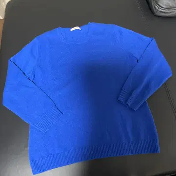 Jaravi 크루넥 긴팔 니트 파랑 캐시미어