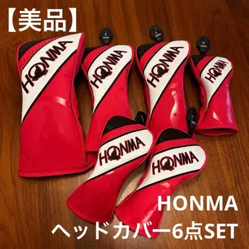 HONMA 골프헤드커버 6개 세트 빨흰