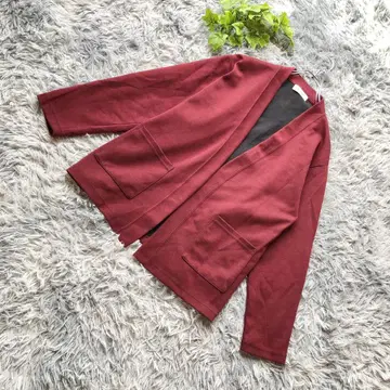 PLUS ONE [ M ] 가을 컬러 버건디 자켓 무지 캐주얼 겉옷